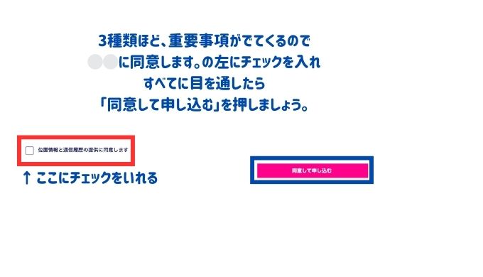 重要事項の確認と同意